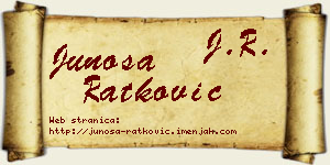 Junoša Ratković vizit kartica